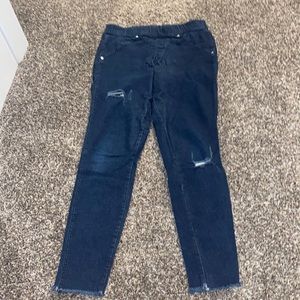 Elastic Ripped Jeans/Jean Legging